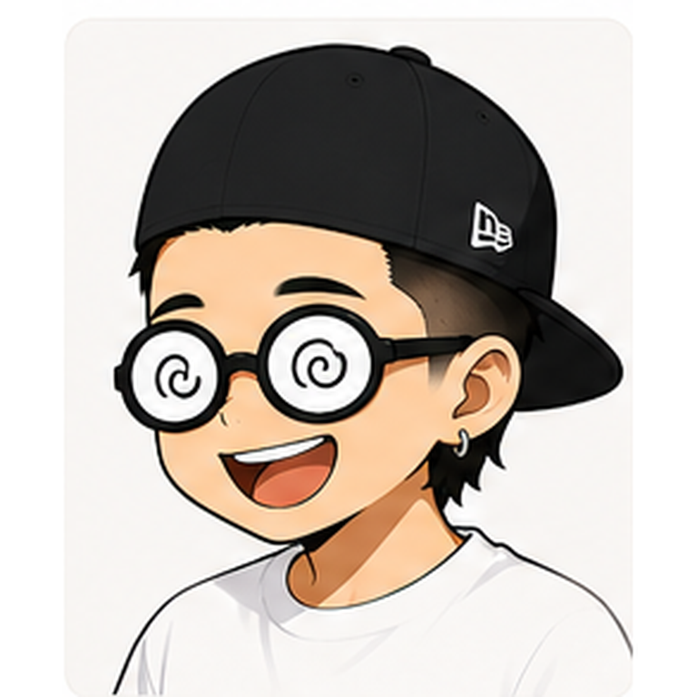 笑顔の筆者キャラクター