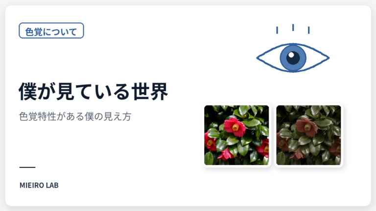 色覚特性の僕が見ている世界 のアイキャッチ画像